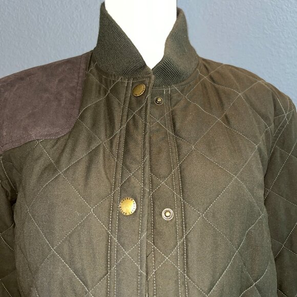 LAUREN RALPH LAUREN QUILTED HUNTING CHORE JACKET W/ PADDED RECOIL SHOULDER - L - Picture 2 of 12